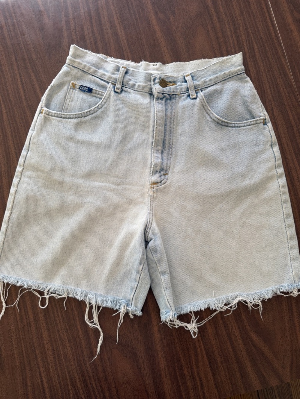 Vintage Lee High-Rise Cut Off Denim Shorts